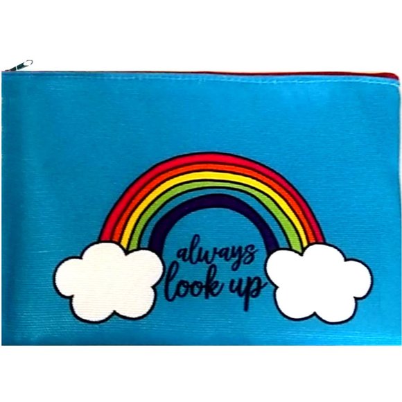Handbags - *3/$15* Rainbow 'Always Look Up' Cosmetic Bag